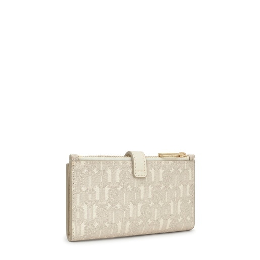 Beige Wallet TOUS Buckles Silhouette