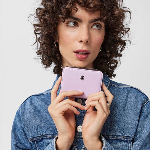 Medium mauve New Dubai Saffiano Change purse