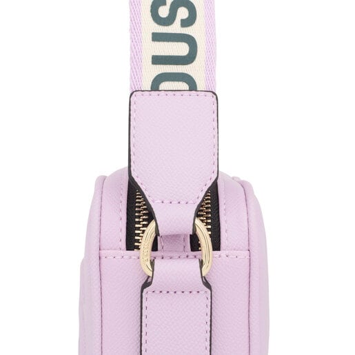 モーブカラーのクロスボディ・レポーターバッグ TOUS La Rue