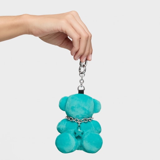 Turquoise Key ring Bold Bear Velvet