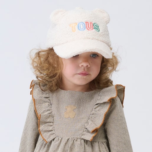 Cap with ears for babies and children in Cap Ecru