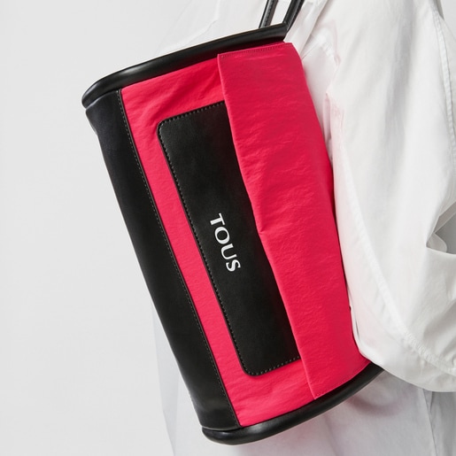 Medium fluorescent pink TOUS Empire Cotton Crossbody bag