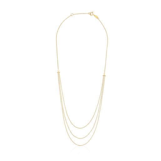 Gold TOUS Cool Joy Cascade necklace with bear and star charms | TOUS