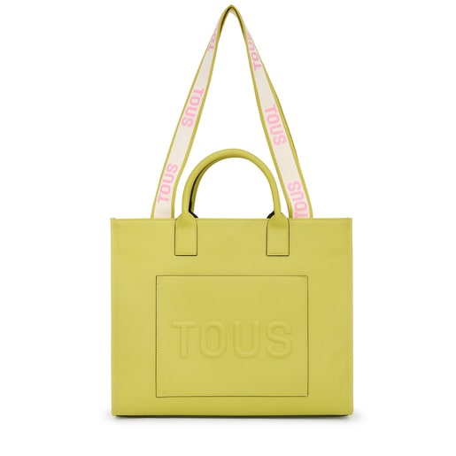 Μεγάλη πράσινη λάιμ τσάντα για ψώνια TOUS La Rue Amaya
