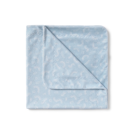 Short-pile fleece baby blanket in Arc sky blue