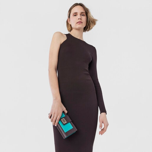 Portefeuille Pocket TOUS Funny grand marron