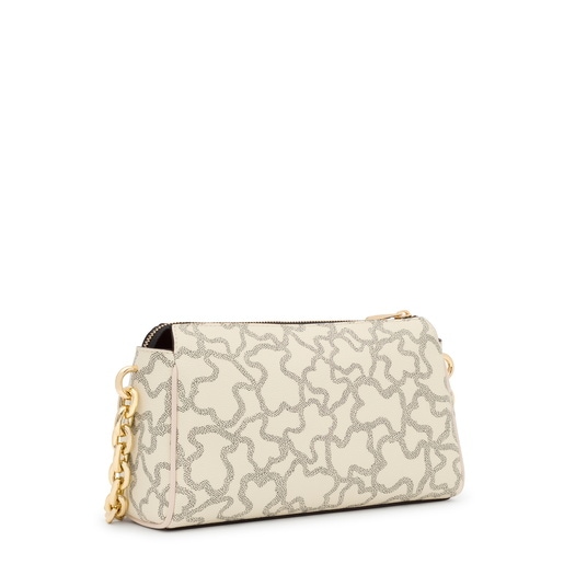 Small Black and Beige Audree Kaos Icon Crossbody Bag
