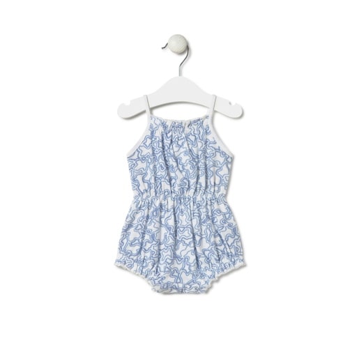 Tous - Baby GirlS Jumpsuit In Kaos Blue - Baumwolle