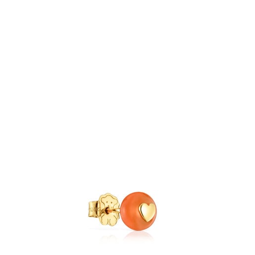 Mono boucle d’oreille cœur en or et calcédoine TOUS Balloon