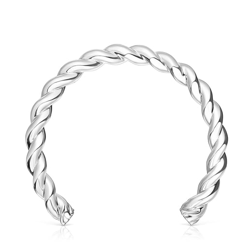 Collar XL de plata Twisted