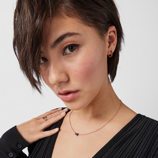 Колье Teddy Bear Stars из розового вермеля со шпинелью и рубином