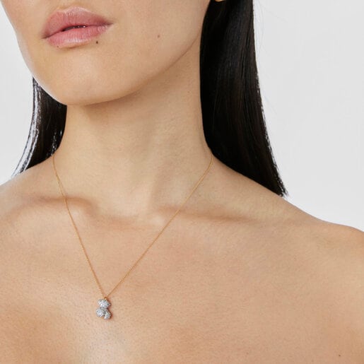 0.58ct-diamond and gold Bold Bear necklace