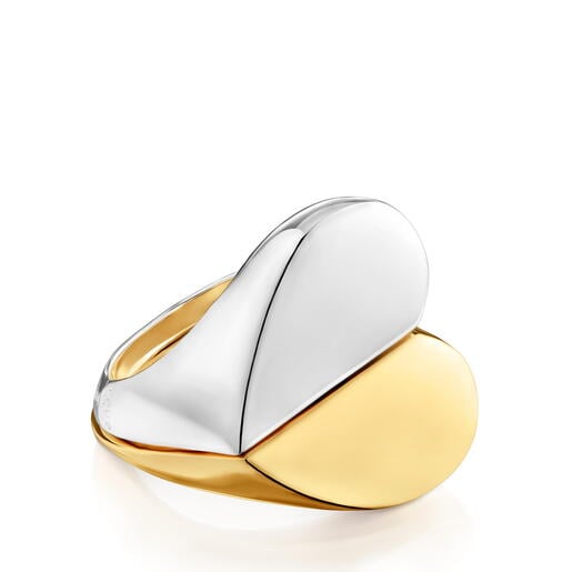 Pack de anillos bicolor motivo corazón TOUS 1954