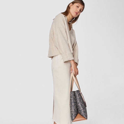 Large Multi Black Kaos Icon Shopping Bag