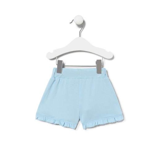 Shorts de menina Casual azul celeste
