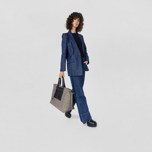 Khaki-colored TOUS On The Go Shopping bag