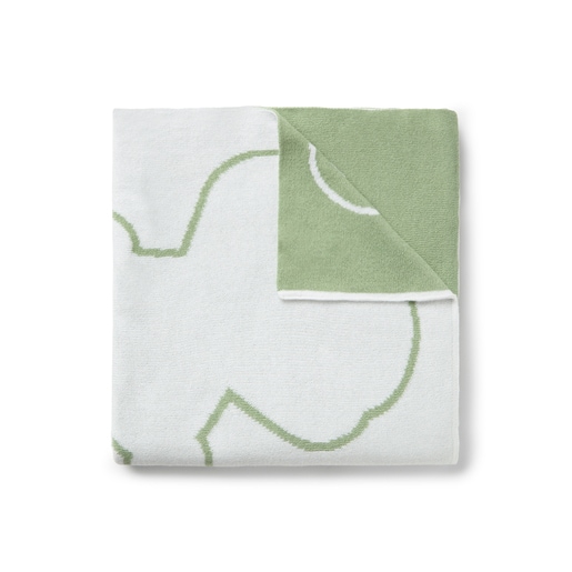 Reversible baby blanket in Nilo multi-motifs mist