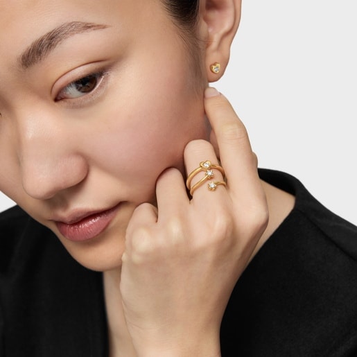 Gold Open ring with laboratory-grown diamonds TOUS Lili