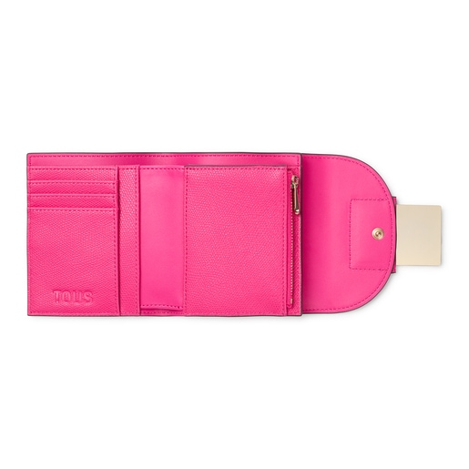 Fuchsia-colored TOUS Sylvia Flap Card wallet | TOUS