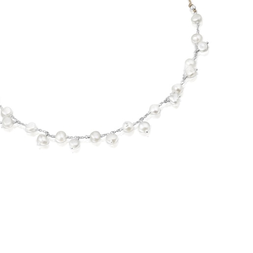 Silver and pearl TOUS Icon Pearl Necklace | TOUS