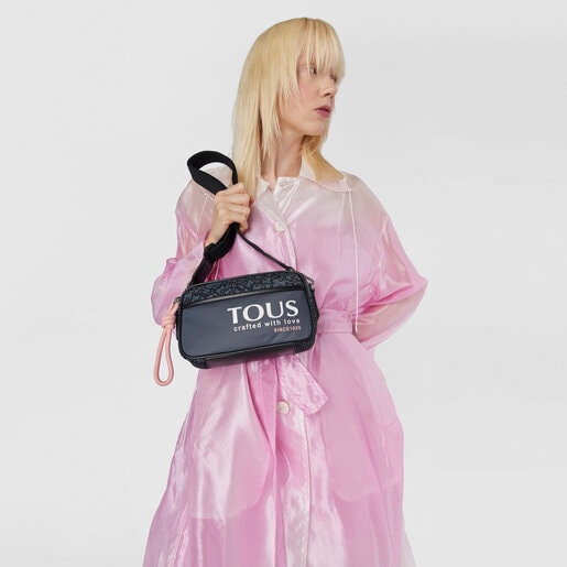 Black nylon Kaos Mini Evolution crossbody reporter bag