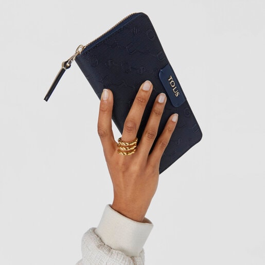 Medium navy blue Script Day wallet