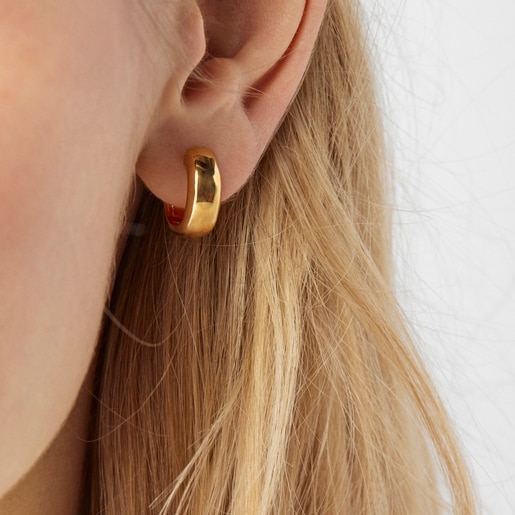 Aretes TOUS Basics con baño de oro 18 kt sobre plata