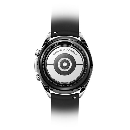 Black IP steel Samsung Galaxy Watch3 by TOUS with black silicone strap