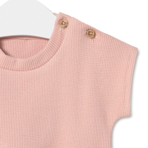 Baby bodysuit with skirt in Classic pink