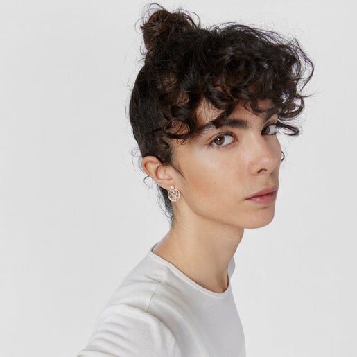 Серебряные серьги Silueta с жемчугом