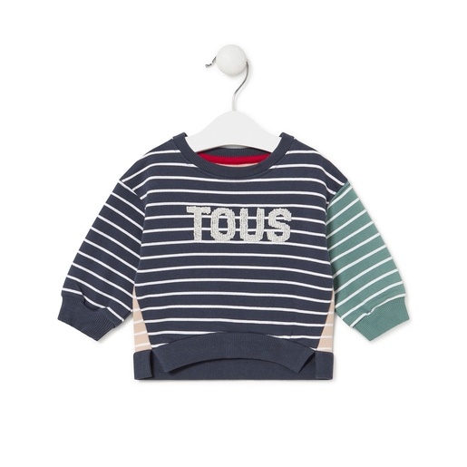 Tous - Sweatshirt In Casual Multicoloured Stripes - Baumwolle