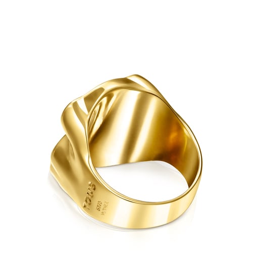 Bague Minifiore en Or Vermeil, Dark Silver et Verre de Murano