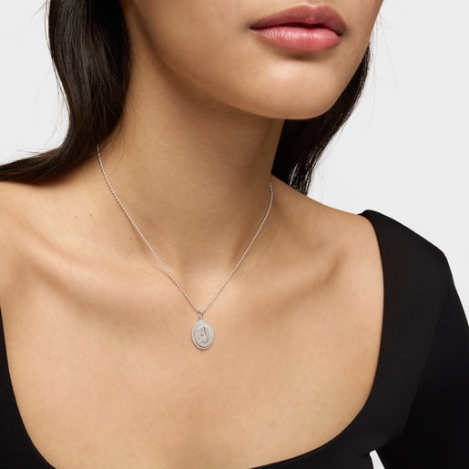 Colgante medalla de plata Devoción