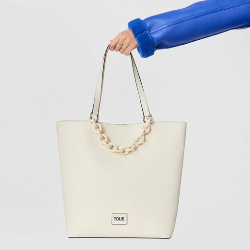 Large beige TOUS Sylvia Shopping bag | TOUS