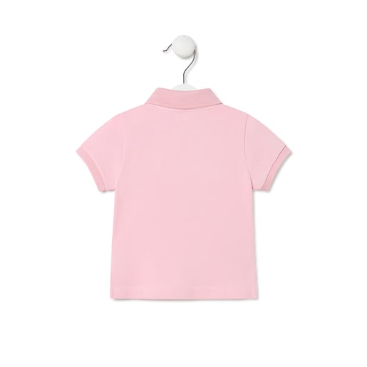 Piqué polo t-shirt in Casual pink
