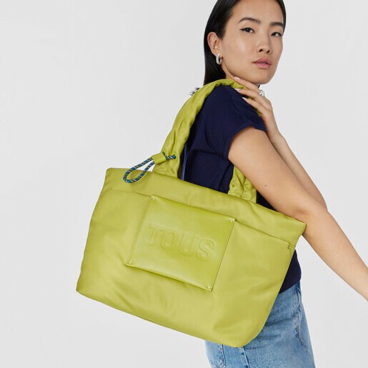 תיק סל TOUS Marina גדול בצבע ירוק ליים