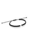 Pulsera estrella de plata y nylon negro TOUS Motivos