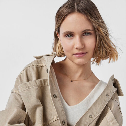 عقد New Motif من فيرميل الفضة المُزيّن بنجمة من الياقوت من TOUS