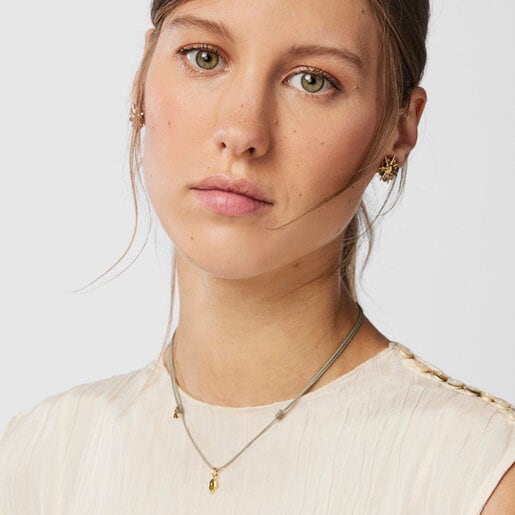 שרשרת מג'יק נייצ'ר עם פרידוט וחוט אפור