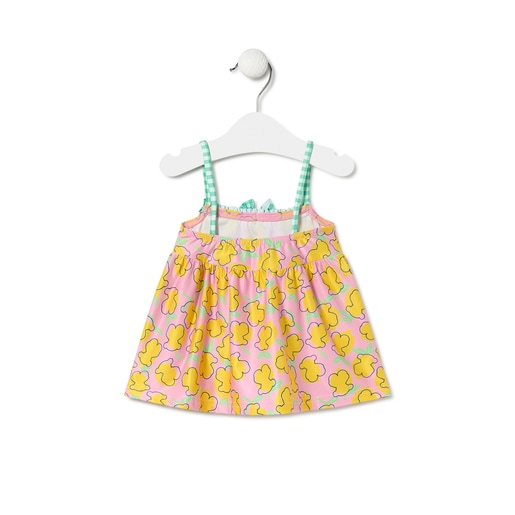 Vestido de tirantes niña Lemon rosa