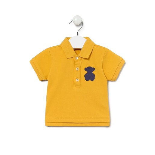 Tous - BoyS Casual Pique Fabric Polo Shirt In Mustard - Textil