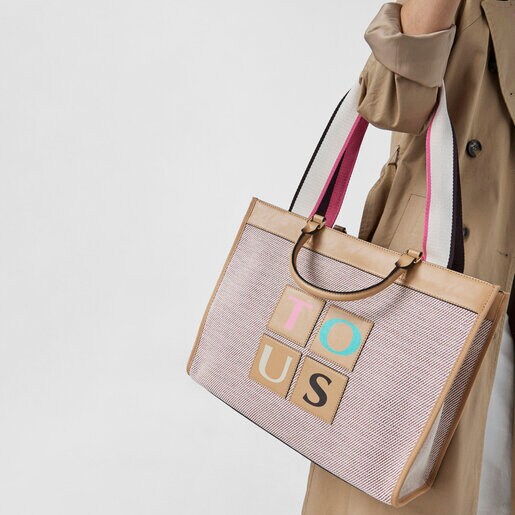 Large pink TOUS Yummy Shopping bag