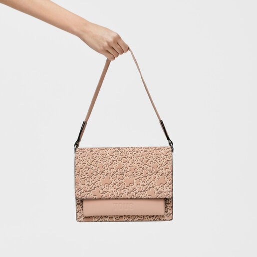 Medium taupe-colored Audree Crossbody bag Kaos Mini Evolution