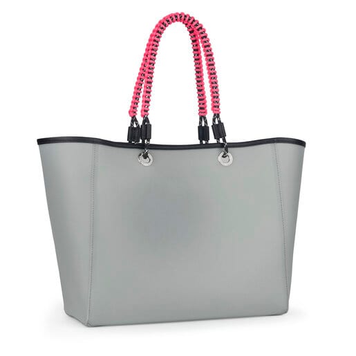 Tote bag grande TOUS Rubber cinzenta