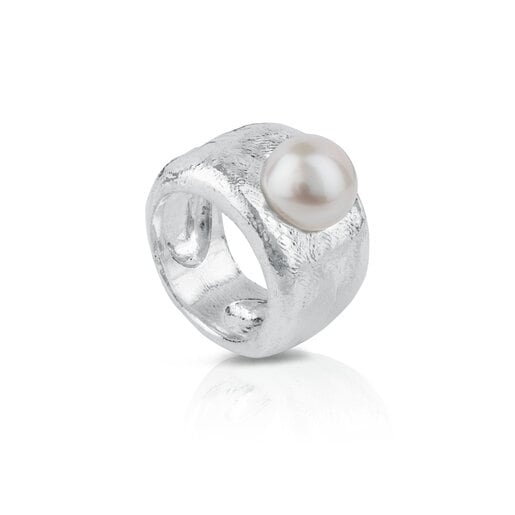 Silver Duna Ring with Pearl