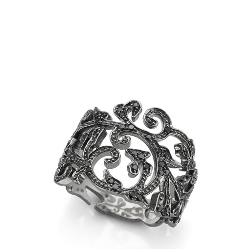 White Gold Ivy Ring with Diamond
