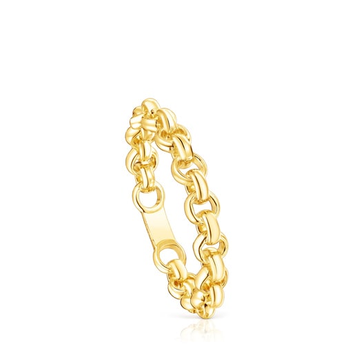 Silver vermeil TOUS Calin Ring