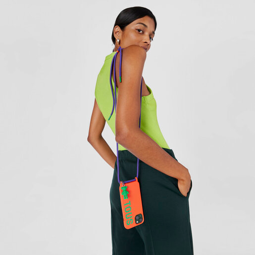 כיסוי טלפון נייד Delray 13 נתלה בצבע כתום מסדרת TOUS Rope Bear