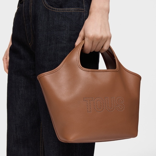Medium camel-colored leather Tote bag TOUS Lirio