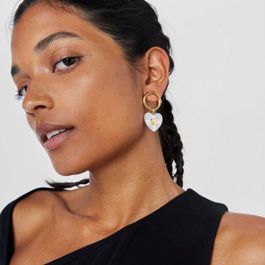 Colgante bicolor corazón Iris Motif